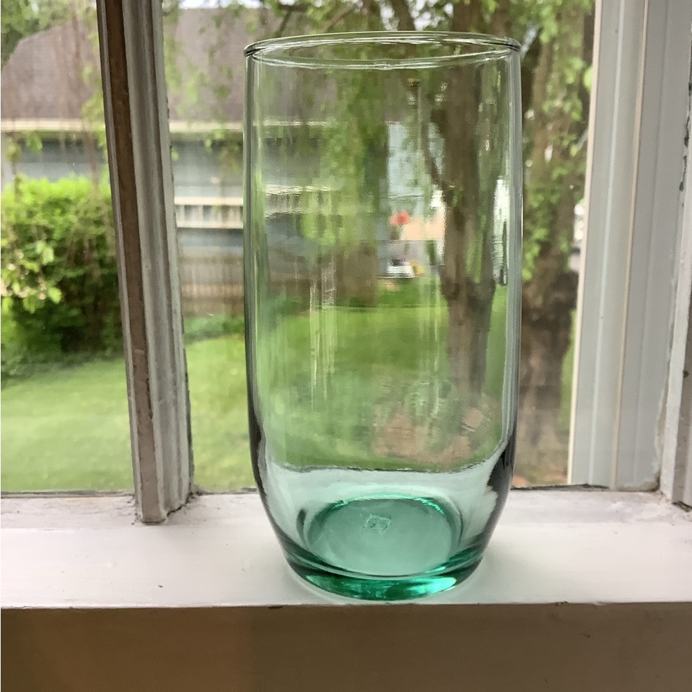 Vintage Anchor Hocking Green Glass Tumbler Set of 4 - Picture 5 of 5